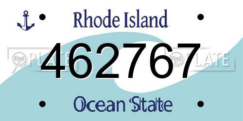 462767 Rhode Island License Plate
