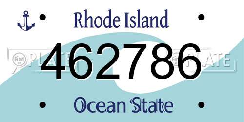 462786 Rhode Island License Plate