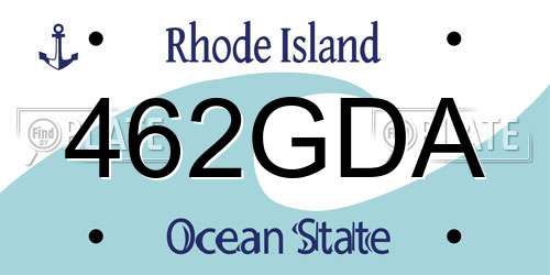 462GDA Rhode Island License Plate