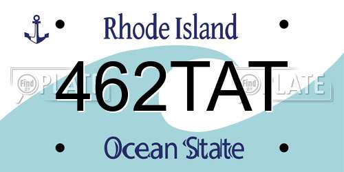462TAT Rhode Island License Plate