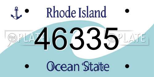 46335 Rhode Island License Plate