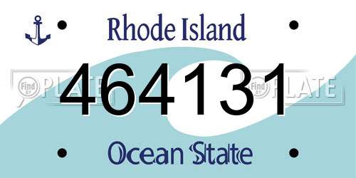 464131 Rhode Island License Plate