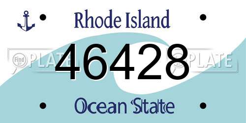 46428 Rhode Island License Plate