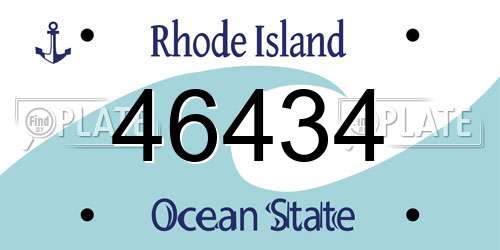 46434 Rhode Island License Plate