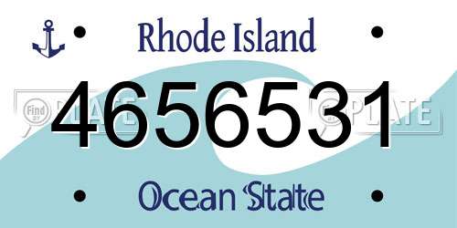 4656531 Rhode Island License Plate