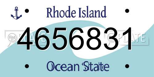 4656831 Rhode Island License Plate