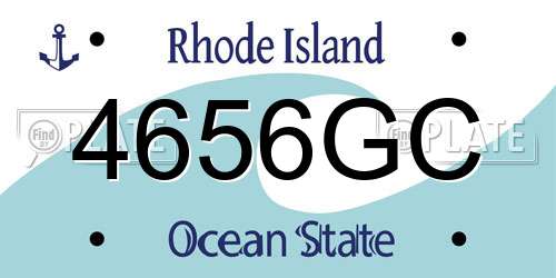 4656GC Rhode Island License Plate