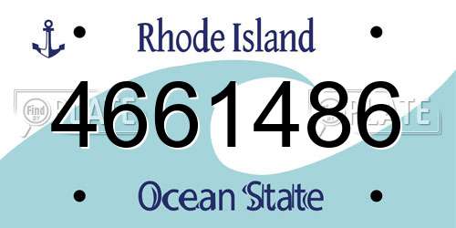 4661486 Rhode Island License Plate