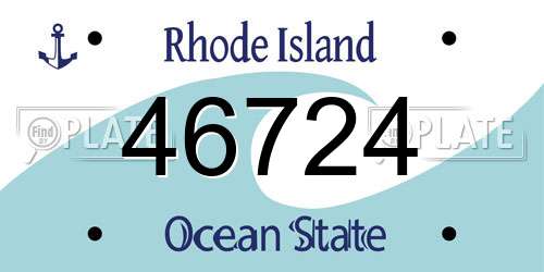 46724 Rhode Island License Plate