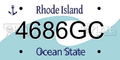 4686GC Rhode Island License Plate