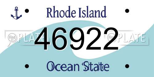 46922 Rhode Island License Plate