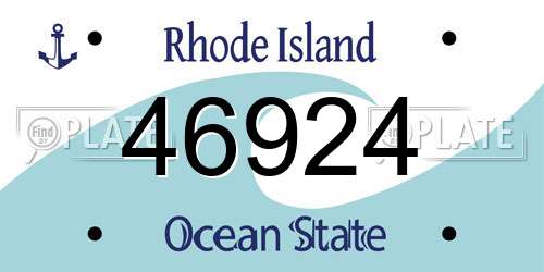 46924 Rhode Island License Plate