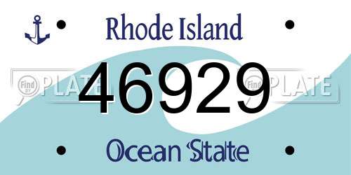 46929 Rhode Island License Plate