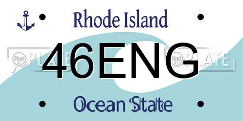 46ENG Rhode Island License Plate