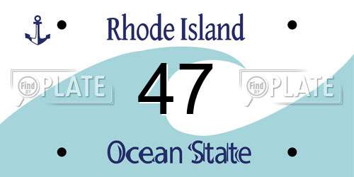 47 Rhode Island License Plate