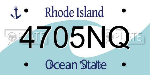 4705NQ Rhode Island License Plate