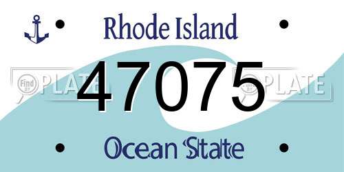 47075 Rhode Island License Plate