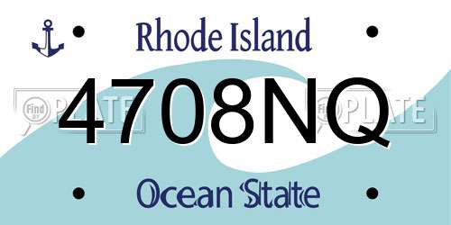 4708NQ Rhode Island License Plate