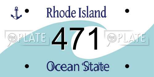471 Rhode Island License Plate