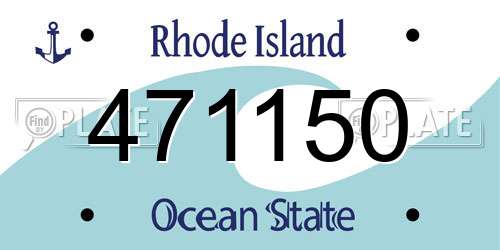 471150 Rhode Island License Plate