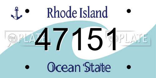 47151 Rhode Island License Plate