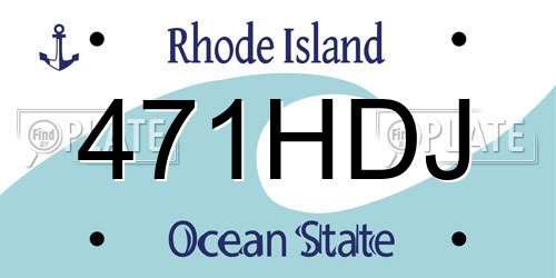 471HDJ Rhode Island License Plate