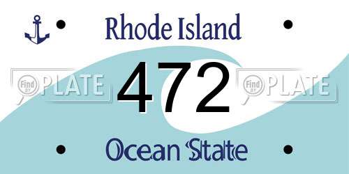 472 Rhode Island License Plate