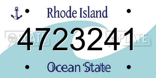 4723241 Rhode Island License Plate