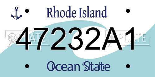 47232A1 Rhode Island License Plate