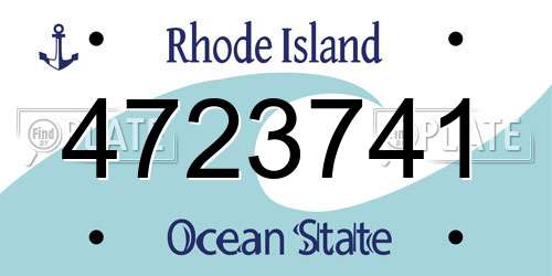 4723741 Rhode Island License Plate