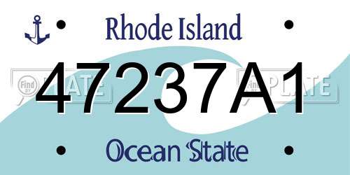 47237A1 Rhode Island License Plate