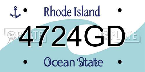 4724GD Rhode Island License Plate
