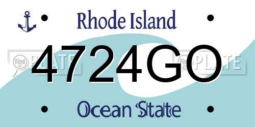 4724GO Rhode Island License Plate