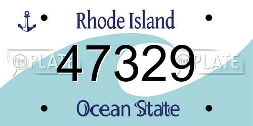 47329 Rhode Island License Plate