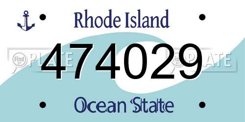 474029 Rhode Island License Plate