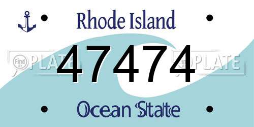 47474 Rhode Island License Plate