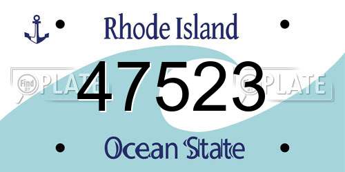 47523 Rhode Island License Plate