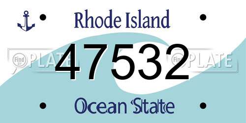 47532 Rhode Island License Plate