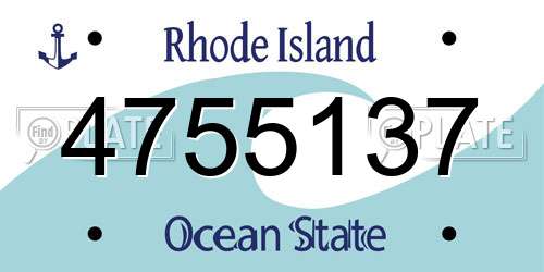 4755137 Rhode Island License Plate