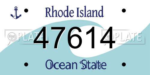 47614 Rhode Island License Plate