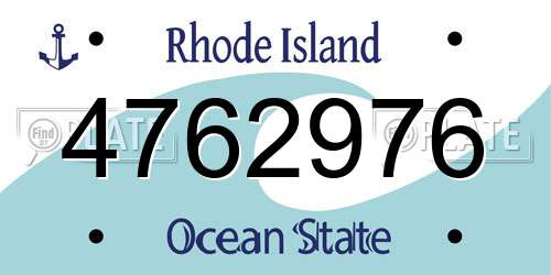 4762976 Rhode Island License Plate