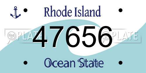 47656 Rhode Island License Plate