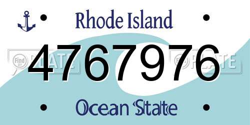 4767976 Rhode Island License Plate