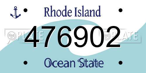 476902 Rhode Island License Plate