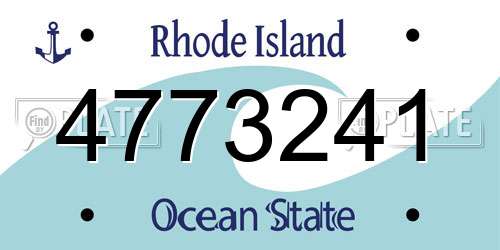 4773241 Rhode Island License Plate
