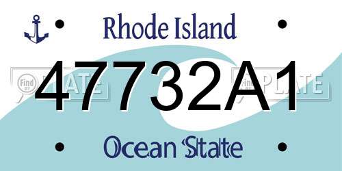 47732A1 Rhode Island License Plate