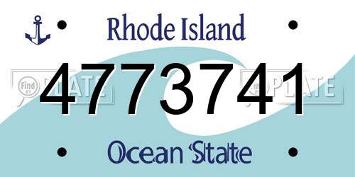 4773741 Rhode Island License Plate