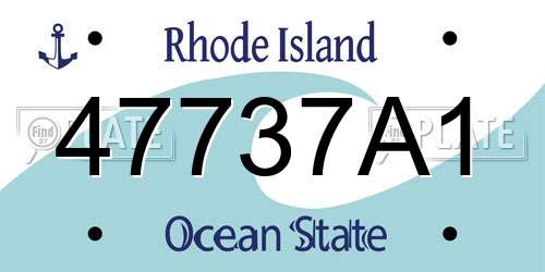 47737A1 Rhode Island License Plate