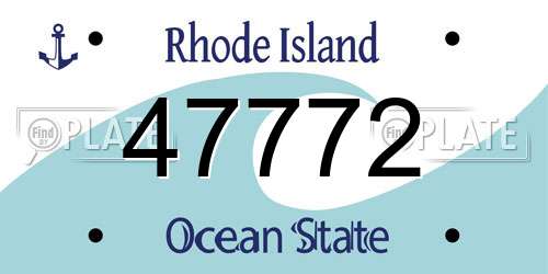 47772 Rhode Island License Plate