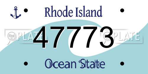 47773 Rhode Island License Plate
